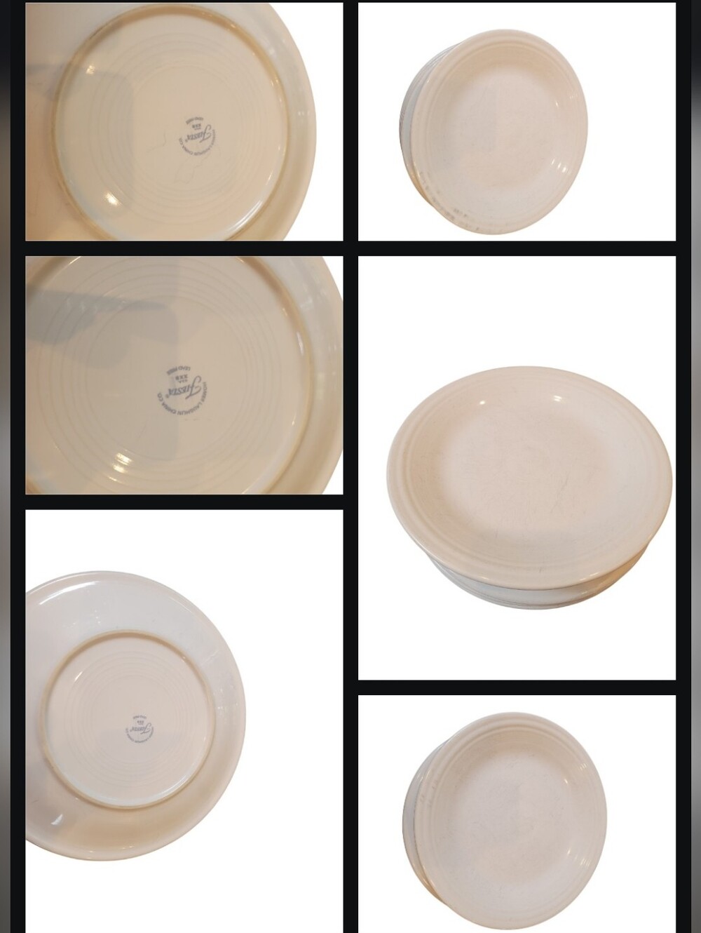 Set of Four - Homer Laughlin - Fiestaware - White